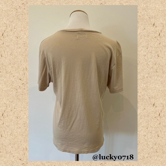 Lauren Moshi Tan & Red Graphic Rose w Arrow Tee Sz S - Picture 4 of 6